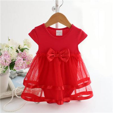 Cotton Bow Baby Dress